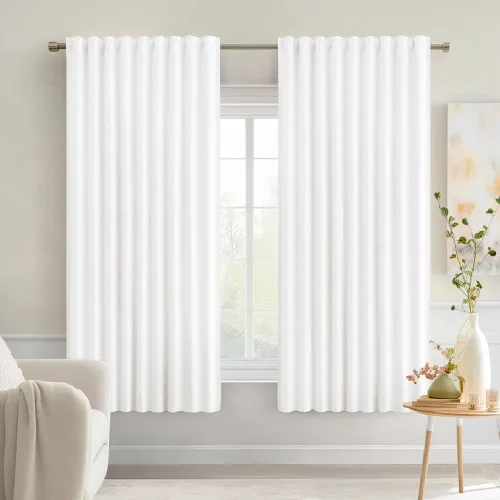 Vista 53 de MIULEE Cortinas opacas con pestaña trasera de 63 pulgadas de largo, juego de 2 paneles para sala de estar, dormitorio, privacidad, bolsillo