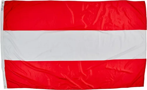 Vista 5 de Annin Flagmakers Bandera de Austria fabricada en Estados Unidos según las especificaciones oficiales de diseño de las Naciones Unidas, 2 x 3 pies