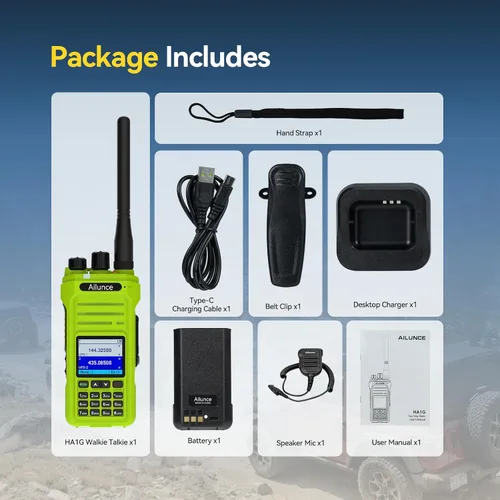 Vista 7 de Retevis Ailunce HA1G GMRS Radio de mano, radio de 2 vías con micrófono