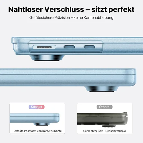 Vista 6 de Funda compatible con MacBook Air de 13 pulgadas M4 M3 M2 2025-2022, modelo de lanzamiento A3240 A3113 A2681, [Precisión de color de tono verdadero]