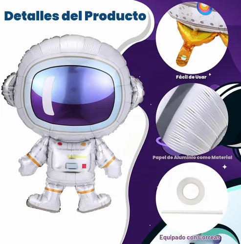 Vista 3 de 9 globos espaciales, globos de cohete de astronauta