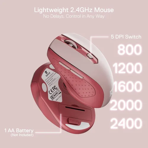 Vista 6 de Redragon BS135 Combo de Teclado y Mouse Inalámbrico, Teclado Mecánico de Bajo Perfil 75% de 78 Teclas 2.4Ghz Inalámbrico con Batería Recargable, Luz