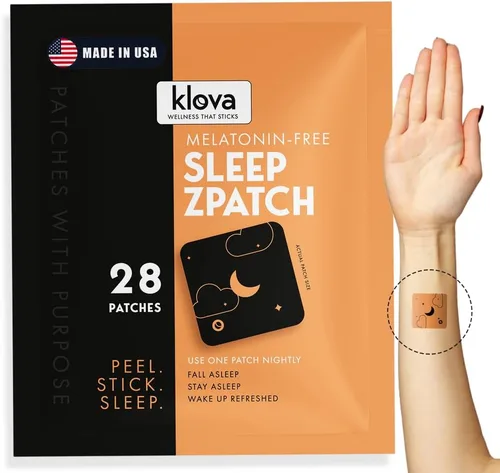 Vista 8 de Klova Parches para dormir extra fuertes para adultos Ayuda natural para dormir con 6 mg de melatonina, valeriana y L-teanina Apoyo para dormir