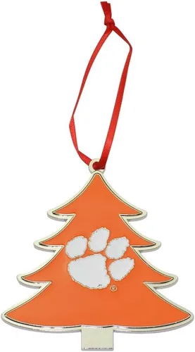 Vista 25 de Alabama Crimson Tide Circle Logo Árbol en forma de adorno de Navidad de metal