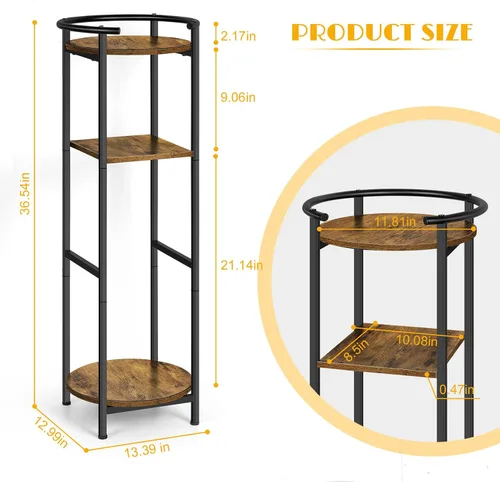 Vista 2 de Soporte para Dispensador de Agua de 5 Galones, Soporte de 3 Niveles para Dispensador de Bebidas con Estante de Almacenamiento, Soporte de Agua