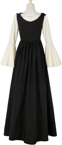 Vista 3 de Womens's Renaissance Medieval Vintage Long Dress Flared Sleeve Gothic Vintage Dress