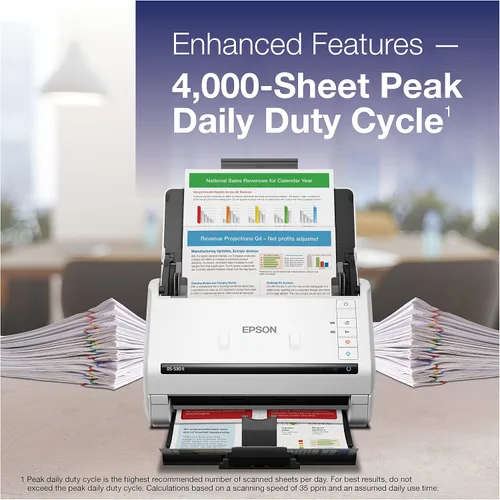 Vista 4 de Epson DS-530 II Escáner de documentos dúplex a color para PC y Mac con alimentación de hojas, alimentador automático de documentos (ADF)