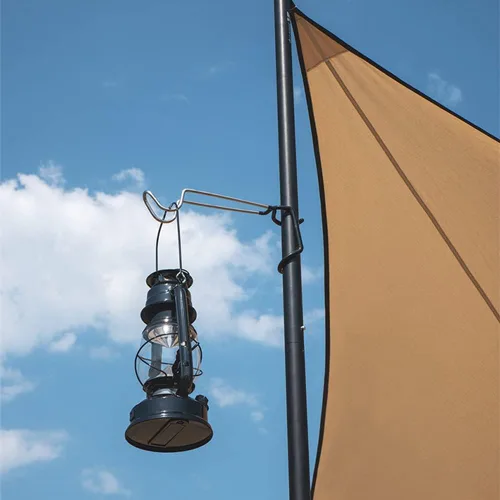 Vista 2 de Perchas de gancho para linterna de camping, gancho de luz multifuncional, hecho de acero inoxidable, soporte de linterna para camping, pesca