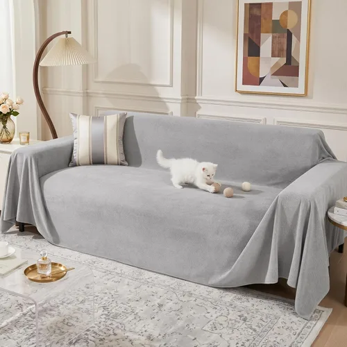 Vista 15 de MEETSKY Funda para silla reclinable, a prueba de arañazos, para gatos, fundas de sofá de gran tamaño, lavable para sofá individual, funda suave