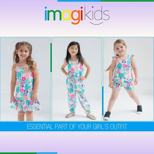 Vista 2 de Disney Mickey Mouse Minnie Mouse - Vestido sin mangas para niñas pequeñas y grandes