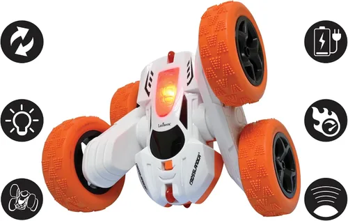 Vista 3 de LEXiBOOK - Crosslander Luminous Terrain Car, control remoto de muñeca, recargable, kit de acción electrónica, blanco/naranja
