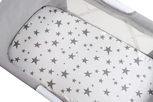 Vista 7 de Juego de sábanas de satén para moisés, paquete de 2 unidades para cabello y piel de bebé, flechas y estrellas Seda ultra suave para rectangular