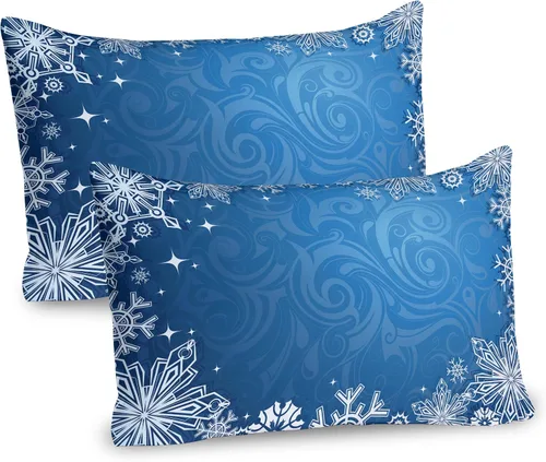 Vista 19 de Lunarable Juego de 2 fundas para almohada de otoño, tema vintage otoñal con estilo granja, ilustración de flores silvestres, artículo de cama