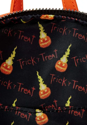 Vista 2 de Loungefly Trick 'r Treat Sam Pumpkin Cosplay Mini Mochila Mochilas de Halloween, Beige Bronceado, Classic
