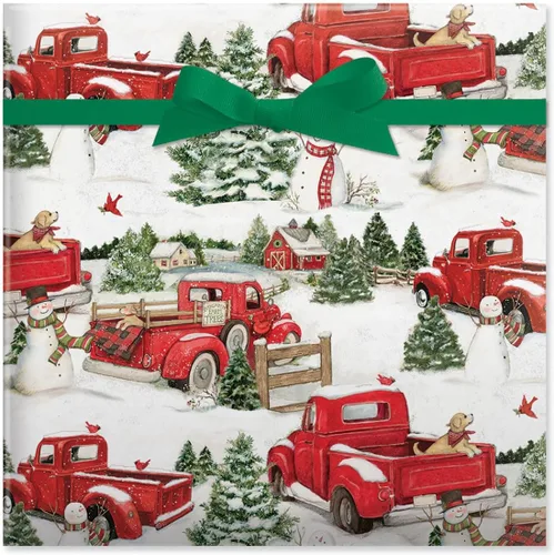 Vista 13 de Papel de regalo de Navidad enrollado actual, madera de Navidad