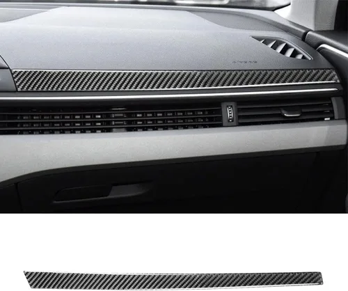 Vista 16 de Blazeray Accesorios interiores de fibra de carbono, cubierta decorativa, ajuste adhesivo para Audi A4 B9 2017-2019 (cubierta de perilla central)