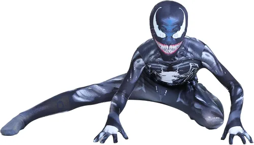 Vista 4 de LYYAOM Disfraz de superhéroe para niños, disfraz de Halloween estilo 3D para niños