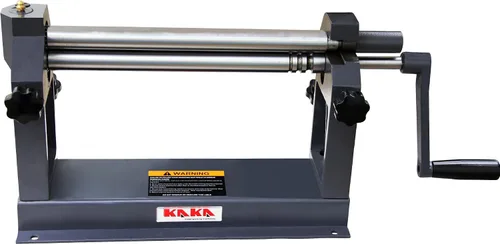 Vista 8 de KAKA INDUSTRIAL Máquina de rollo deslizante, 12 pulgadas de ancho de 22 Ga. (0.03 pulgadas) de capacidad de acero grueso, rodillo de chapa manual
