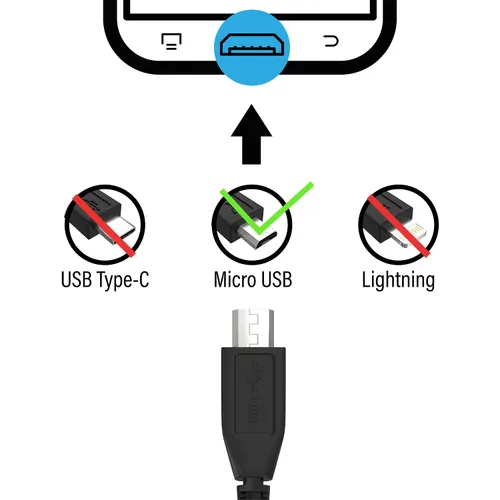Vista 2 de Maeline Cable micro USB 2.0 A-macho a Micro B, cable de carga rápida, USB de alta velocidad, duradero, cable de carga para Android