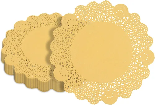 Vista 35 de Restaurantware Pastry Tek Blondas de Encaje de 4 x 4 Pulgadas 100 Vajilla Decorativa - Blondas de Mesa Desechables Redondas de Papel Negro