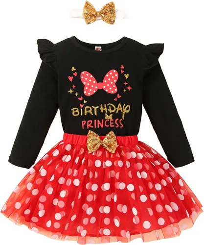 Vista 12 de Vestido de princesa de cumpleaños para niñas pequeñas, chaleco sin mangas, falda tutú de malla con lunares Aa Rose C6092