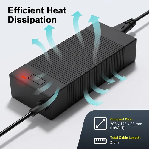 Vista 7 de Cargador de batería de litio de 24 V, adaptador de corriente universal de 29.4 V 2 A para batería de iones de litio 7S 24V con conector de CC