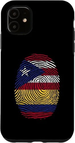 Vista 8 de Funda para iPhone 16 Boricua y Colombia con huellas dactilares puertorriqueñas