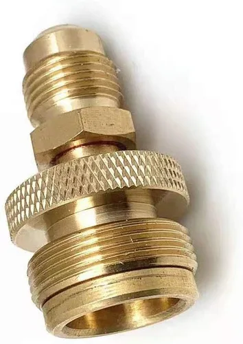 Vista 4 de Acxico 2 unids parrilla estufa 1lb tanque propano regulador adaptador conexión a 3/8" macho flare