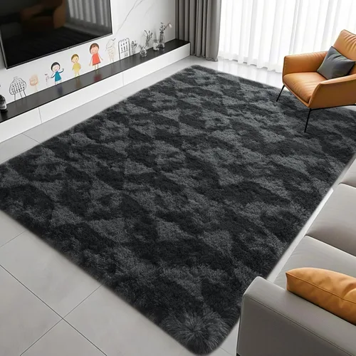 Vista 15 de ISEAU Alfombra de pasillo cómoda y esponjosa para dormitorio, de felpa con base de goma antideslizante, para dormitorio de bebé, al lado de la cama