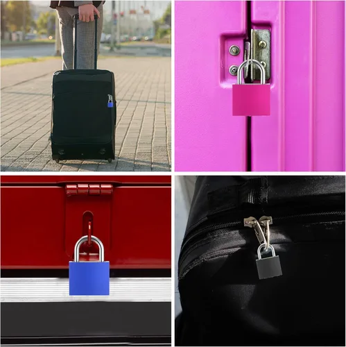 Vista 7 de 5 cerraduras de maleta con llaves, candado pequeño con llave, candados para equipaje, mini candado con llave para bolsas de viaje, casillero