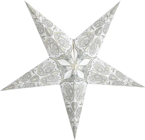 Vista 19 de GalaxyArts - Naxatra (blanco mediano 7 puntas) - Linterna de estrella de papel