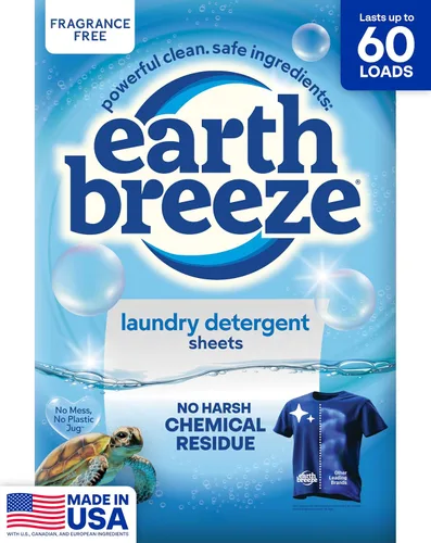Vista 10 de Earth Breeze Hojas de detergente para ropa calmante lavanda 60 cargas