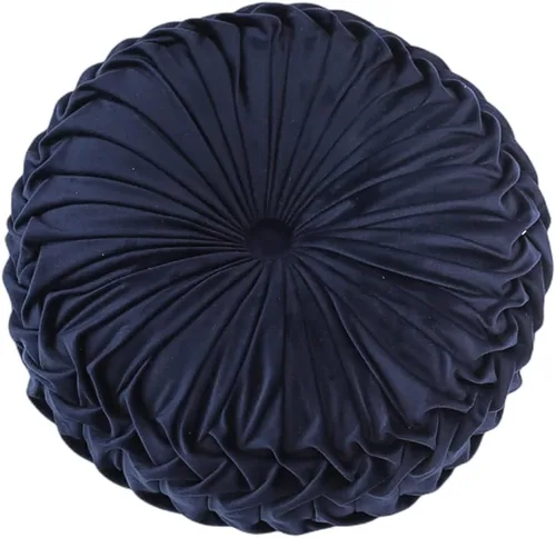 Vista 18 de Baiyuruodie Cojín redondo de terciopelo, cojín decorativo para sofá y cama del dormitorio (38cm, azul)
