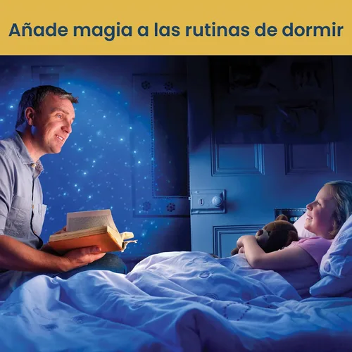 Vista 4 de KINDERLITE Proyector de galaxia, proyector de estrellas, luz LED animada de galaxia DreamLite, proyector de luz nocturna con control táctil