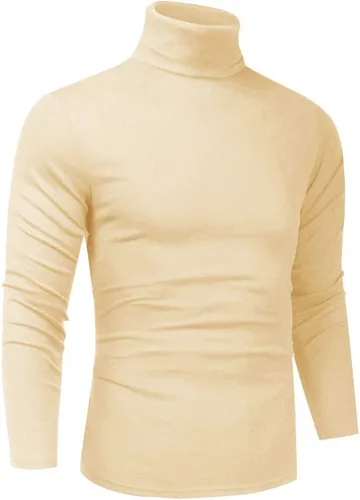 Vista 86 de Camiseta de manga larga para hombre, ajustada, ligera, con cuello de tortuga