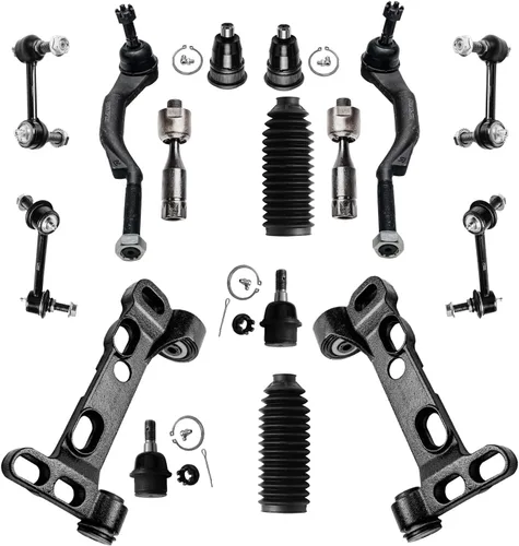 Vista 57 de Detroit Axle - Kit de suspensión frontal de 15 piezas para Jeep Grand Cherokee 99-04 1999 2000 2001 2002 2003 2004, brazos de control superior e