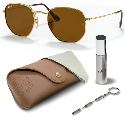 Vista 39 de Ray-Ban RB3548N Lentes planas hexagonales, gafas de sol cuadradas y redondas con kit oficial de gafas