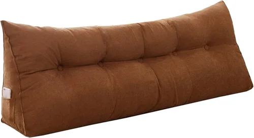 Vista 15 de Almohada de cuña para pared de cama, cabecera de almohada de respaldo de cama, almohada de lectura triangular grande, con funda extraíble