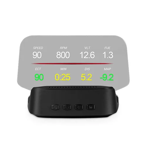 Vista 2 de HUD para automóvil, universal OBD2 + pantalla HUD para coche, proyector de alarma de sobrevelocidad