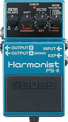 Vista 4 de BOSS Pedal de guitarra Harmonist (PS-6), azul