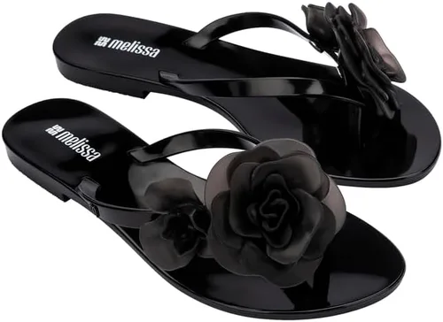 Vista 8 de Melissa Harmonic Petals - Chanclas de gelatina con apliques florales para mujer