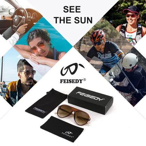 Vista 7 de FEISEDY Gafas de sol retro estilo piloto de los años 70 de gran tamaño clásicas fantásticamente vintage redondas para mujeres y hombres B2778