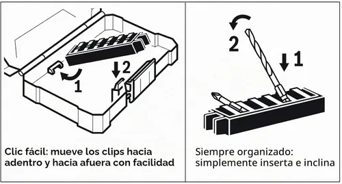 Vista 8 de Bosch DDMS20 Juego de sistema de caja personalizada con accionamiento de taladro resistente al impacto de 20 piezas