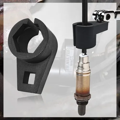 Vista 5 de Llave de vaso para sensor de oxígeno descentrada, impulsor de 3/8 pulgadas, 7/8 pulgadas (22mm), compuerta de alambre accede al sensor desde