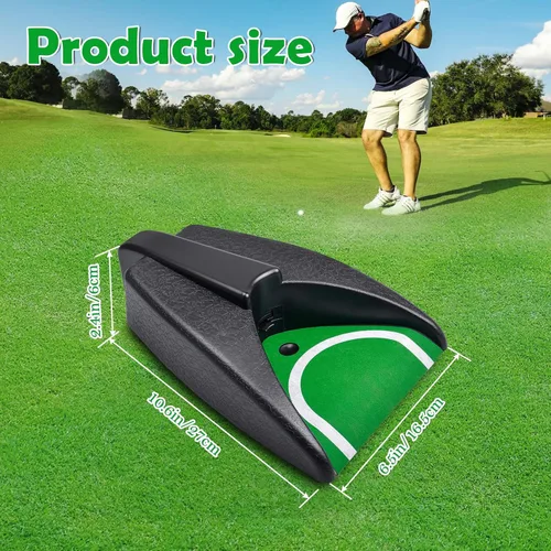 Vista 2 de Máquina de poner automática - Ayuda de entrenamiento con taza de golf de retorno automático para práctica en interiores/exteriores