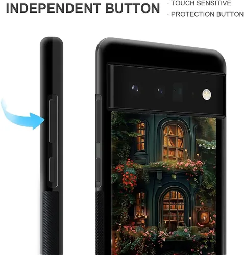 Vista 592 de Compatible con Google Pixel 4A 5G Mobile Case Creative Acrylic Panel trasero Silicona Protección Grip especialmente diseñado para Google Pixel 4A 5G