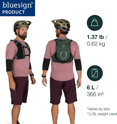 Vista 2 de Osprey Escapist Velocity - Mochila de hidratación para bicicleta (6 litros), con depósito hidruálico