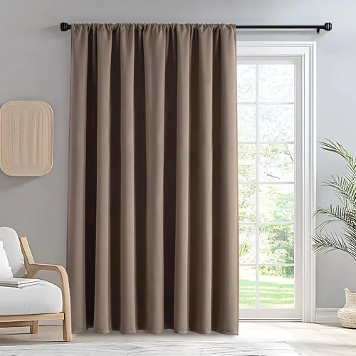 Vista 58 de IGEMAEVE Cortinas opacas de tamaño personalizado para dormitorio, 100 % opacas, 1 panel, aislamiento térmico, cortinas de oscurecimiento