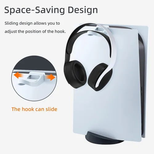Vista 6 de Mcbazel Soporte para auriculares PS5 soporte para auriculares para juegos PS5 soporte para auriculares