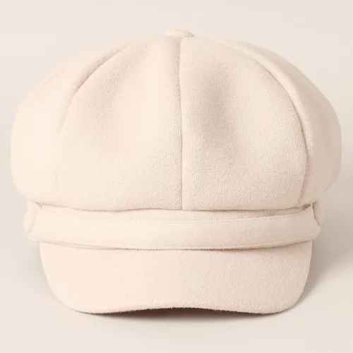 Vista 2 de MIRMARU Gorra clásica con visera para mujer, diseño de periódicos, con espalda elástica y cómoda Beige